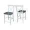 International Concepts X-back CounterHeight Stool, 24" Seat Height, White/Heather Gray S05-6132 - alternate 7